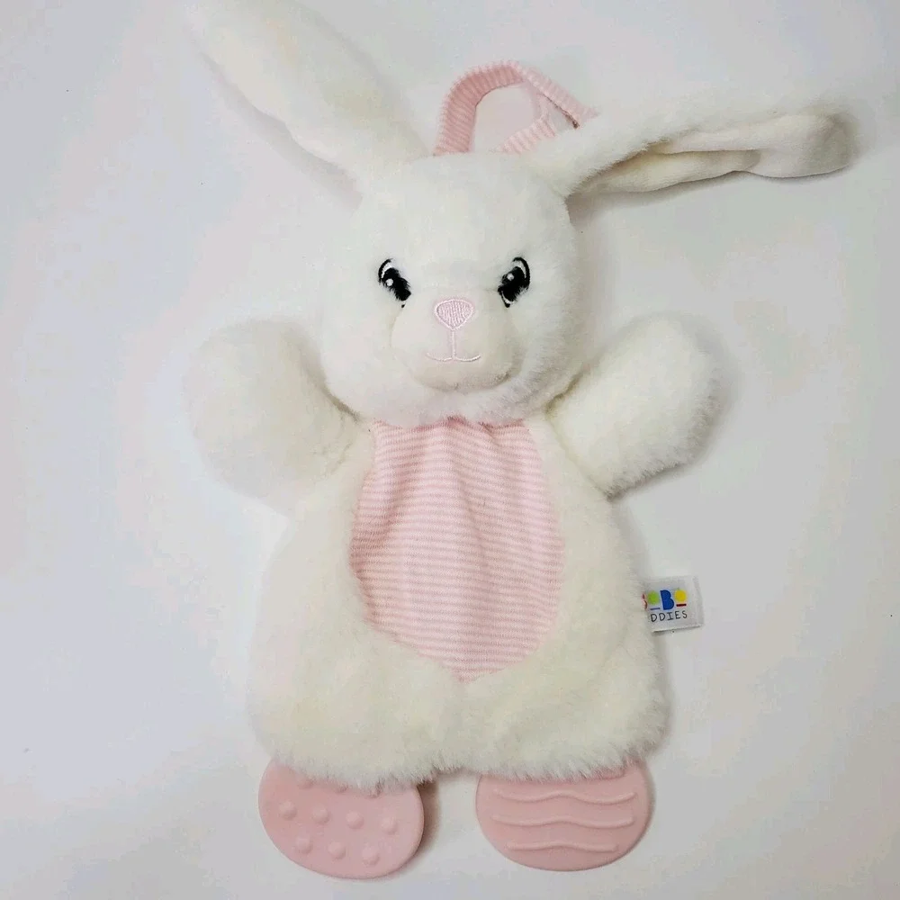 Bobo Buddies Bunny Rabbit Baby Security Blanket Lovey Teether Plush Soft‎ Toy